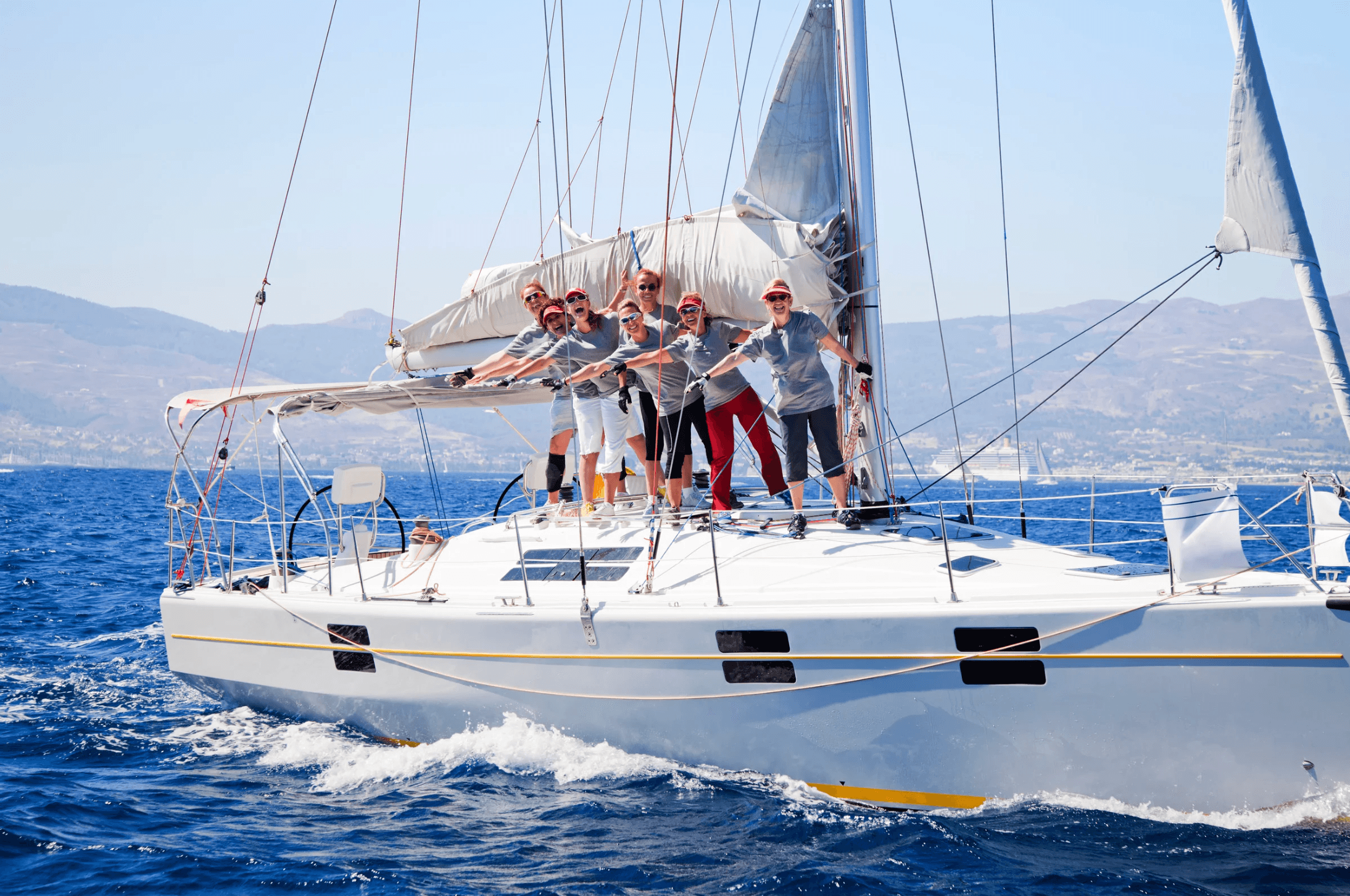 Sailing lesson underway